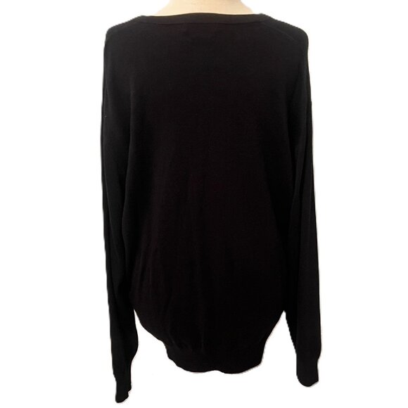 Peter Millar Black Silk Cashmere Blend Pullover Sweater Mens Size XXL 2XL Preppy - Picture 5 of 9